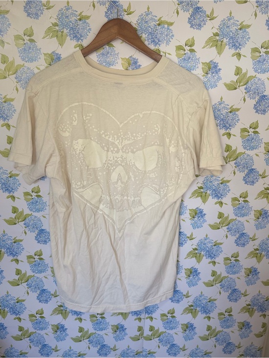 alexisonfire Other - Alexisonfire glow in the dark Men's Cream Graphic Skull Heart T-Shirt L